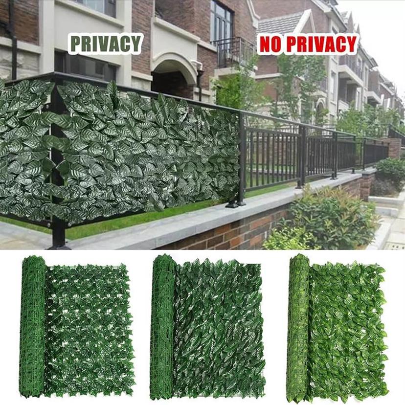 Decorative Flowers & Wreaths Artificial Leaf Fence Panel Green Wall Privacy Protect Screen Ivy Outdoor Garden Simulation Courtyard256t