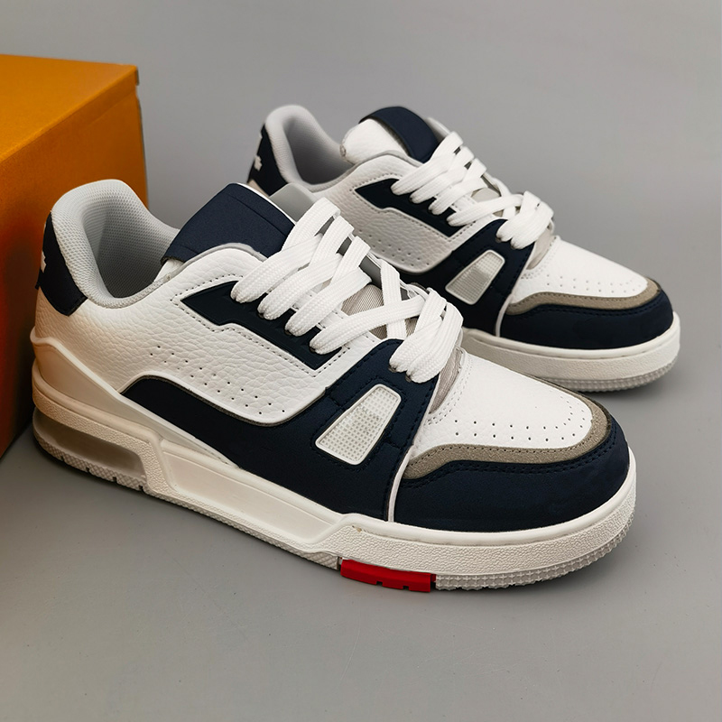 2024 Designer Virgil Trainer Sneaker أحذية عارضة عجل أسود أبيض وردي جلدي Abloh اللون الأخضر الأحمر الأزرق منصة المنصة المنخفضة أحذية رياضية في الهواء الطلق يورو 36-45