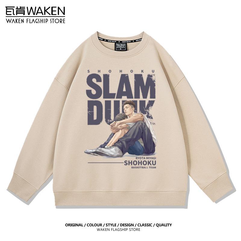 Slam Dunk, anime big movie, co-branded autumn and winter velvet sweatshirts, men's clothing, Miyagi Ryota, Sakuragi Hanamichi, Rukawa Kaede