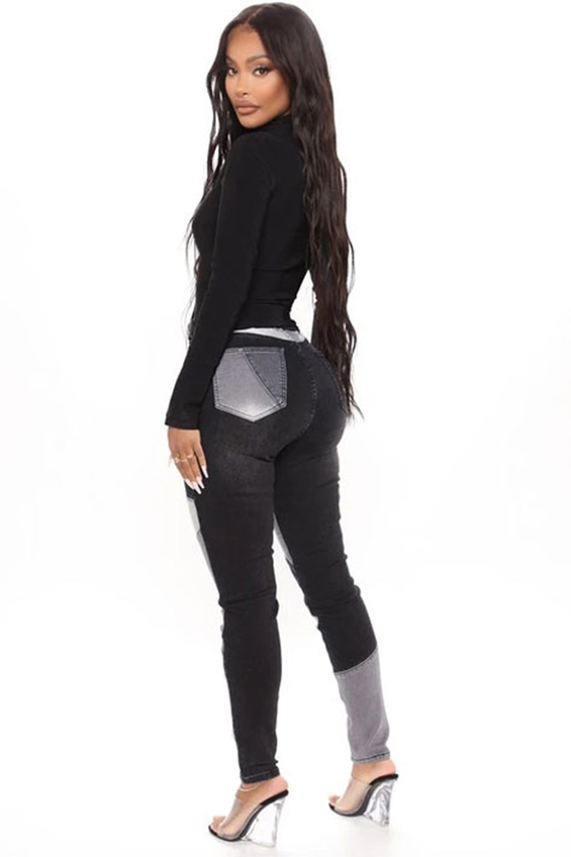 Kobiety swobodne dżinsy Pencil Spodnie pannelowane spodni fahionical high talia wysoka elastyczna elastyczna kobieta wysokiej jakości bezpłatna wysyłka
