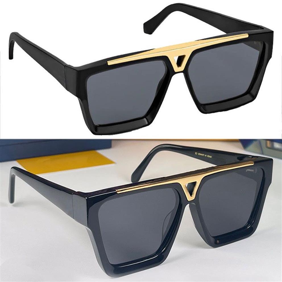 Lunettes de soleil Designer Evidence Z1503W Monture en acétate noir ou blanc pour hommes Devant biseauté Z1502E avec lettres gravées sur la lentille patte233U