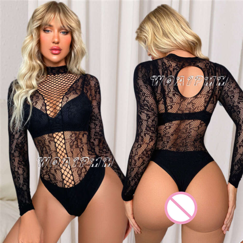 Neue Mode Weiblichen Body Durchsichtig Aushöhlen Net Kleidung Erotische Unterwäsche Mesh Body Anzug Kostüme Sexy Frauen Nachtwäsche sexy