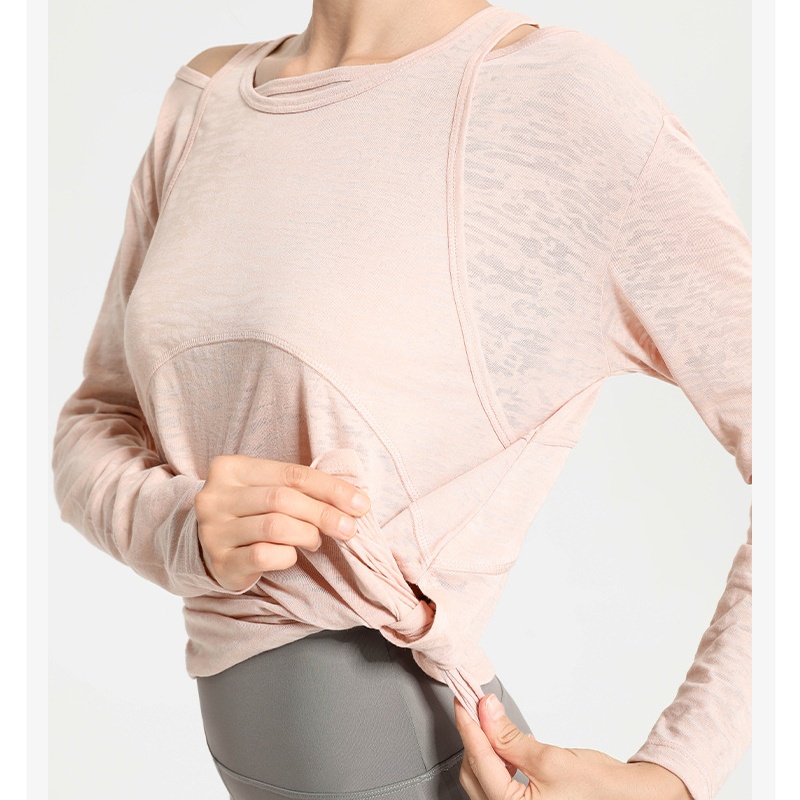 Lu Women's Yoga Shirt Girls 'Shats on Long Sleeved Women's Castary Wear Adult Sports Wear wear wear Top