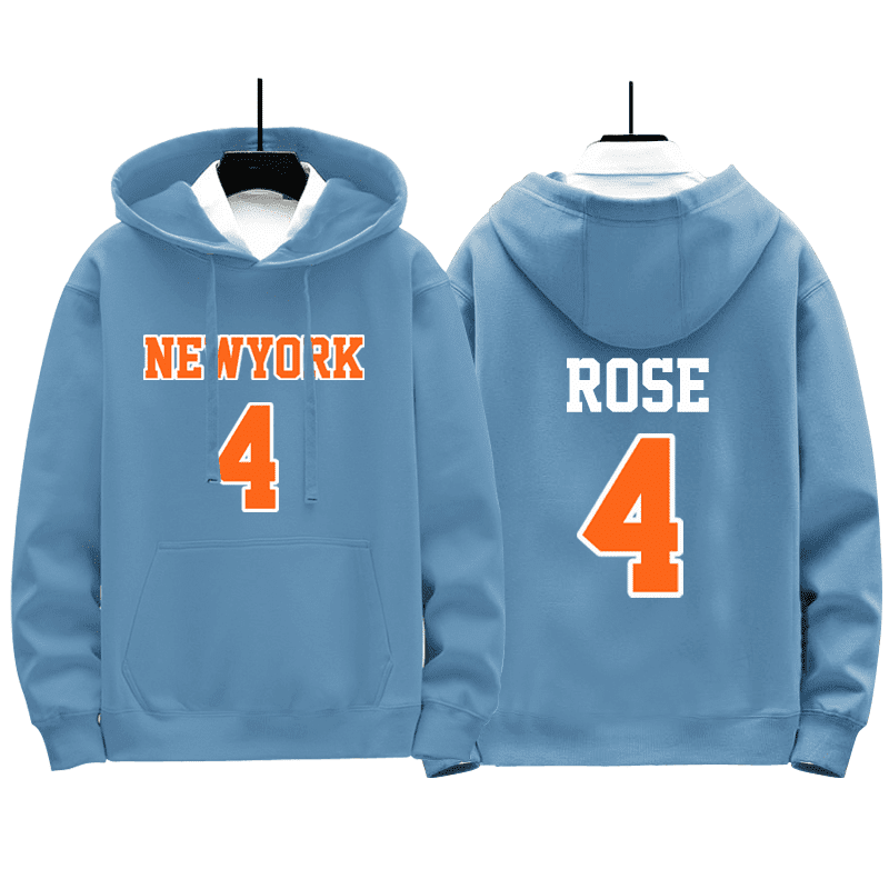 New York Knicks Ross 4 Yeni Sezon Retro Basketbol Sporları Jersey Günlük Eğitim Erkek Kapşonlu Sweater
