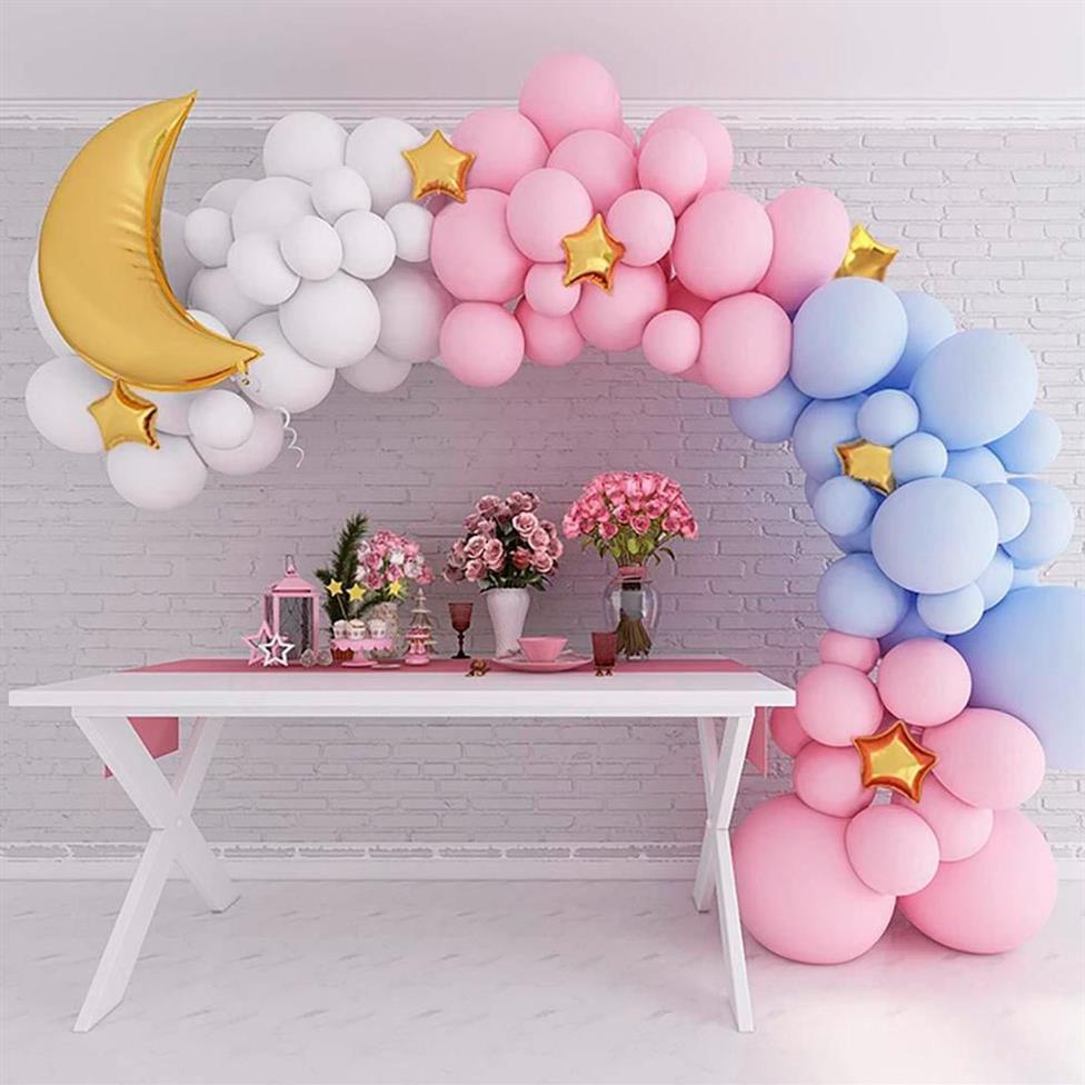 Qifu Macaroon Balloons Garland Latex Ballons Arch Arch Happy Birthday Party Decor Kids Wedding Baloon Chain Baby Balon T202802