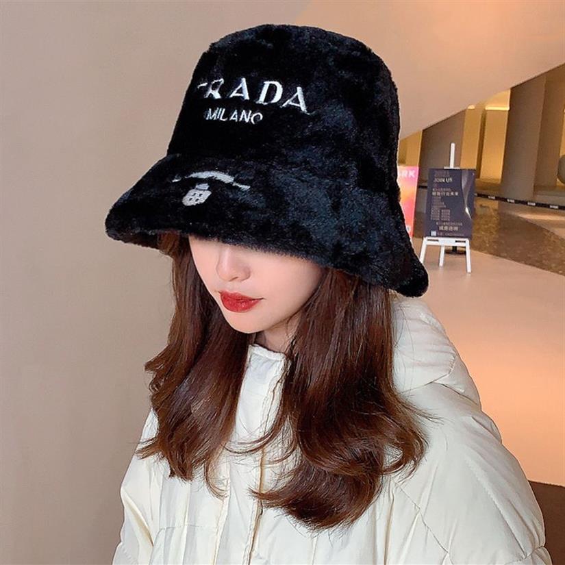 P Fashion Designer Letter winter Bucket Hat For Mens Womens Foldable Caps Black Fisherman hats Folding ladies Bowler Cap222E
