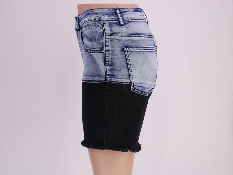 women short jeans Pannelled high waist denim short pants tassel mini Sexy pants Vintage high quality 