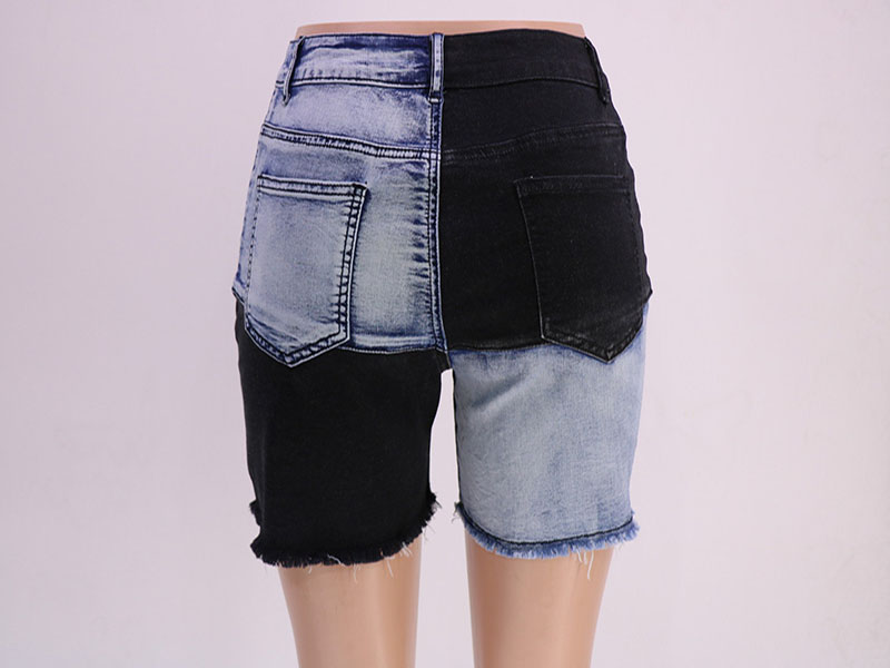 women short jeans Pannelled high waist denim short pants tassel mini Sexy pants Vintage high quality 