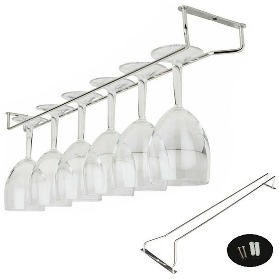 STOCK de EE. UU. 27 35 55 cm estante para colgar copas de vino soporte para Bar en casa soporte para Pub acero inoxidable 232r