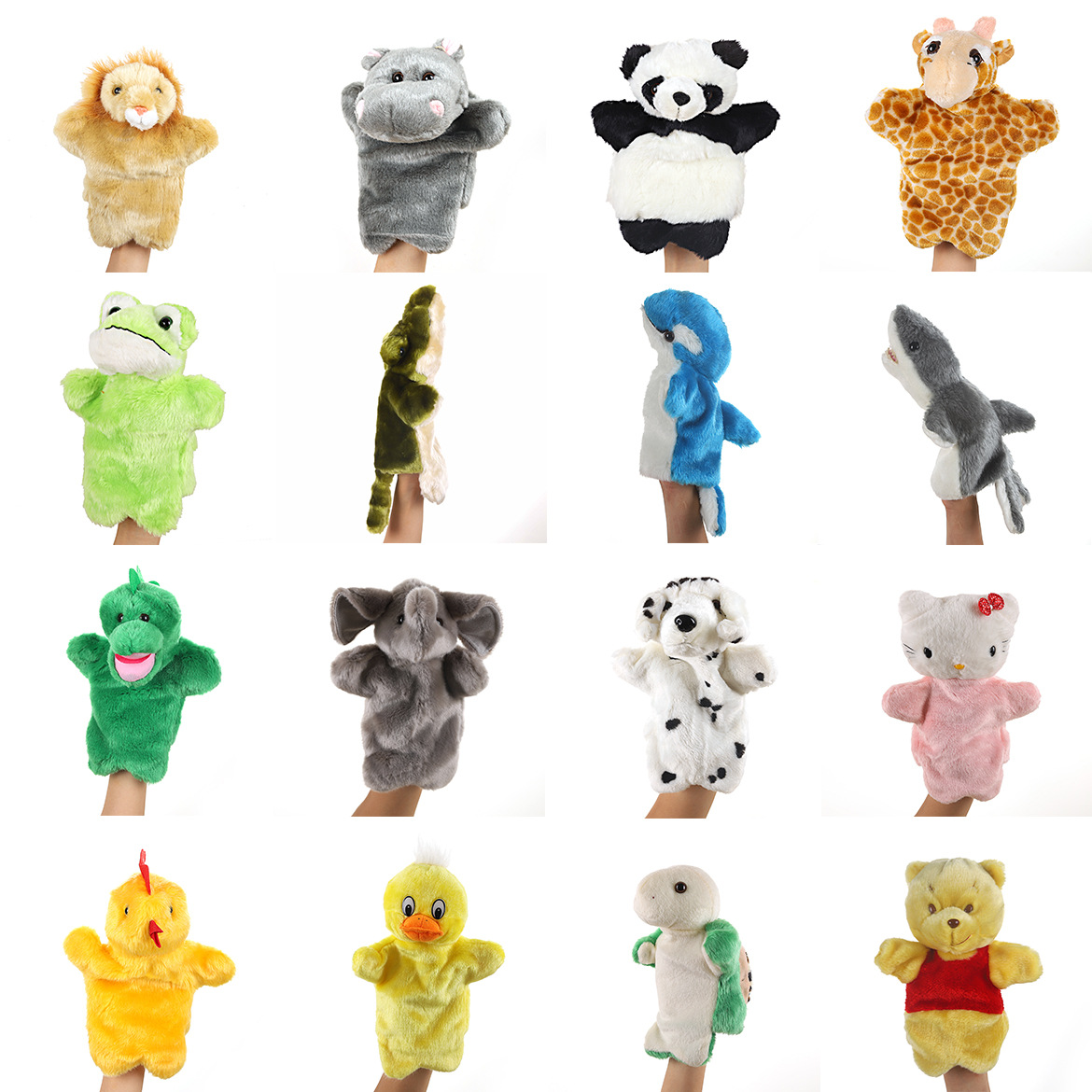 Partihandel Animal Plush Hand Puppet Teaching Parent-Child Interaction Storytelling Simulation