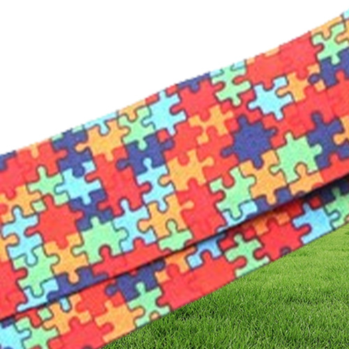 Correntes V181 Autismo Conscientização Jigsaw Puzzle Cartoon Correias Cordão ID Crachá Pescoço Corda Colar Jóias 163955409946877