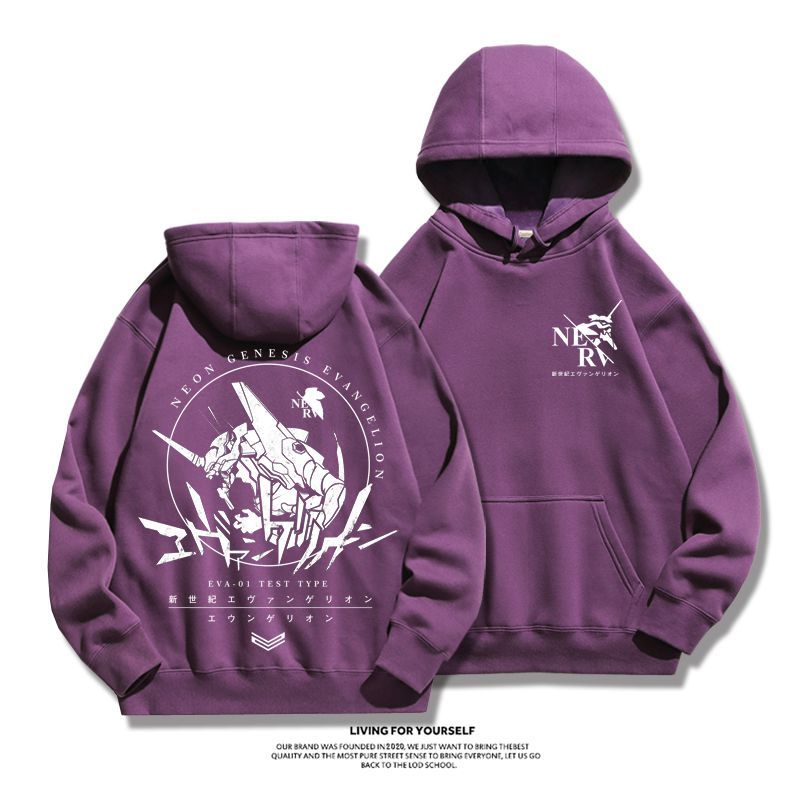 EVA co branded hoodie New Century Gospel Warrior First Machine peripheral clothing loose hooded plush autumn/winter coat