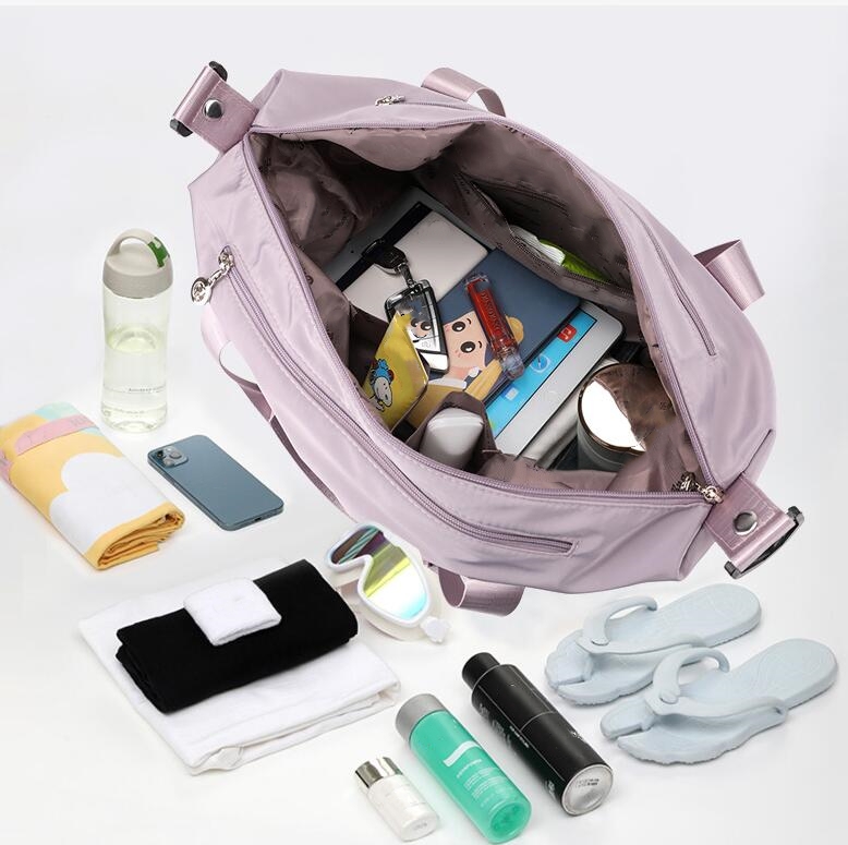 LU-1823 Sports fitness bag Portable Oxford cloth bag large capacity nylon bag travel Yoga swimming shoulder Tote bag