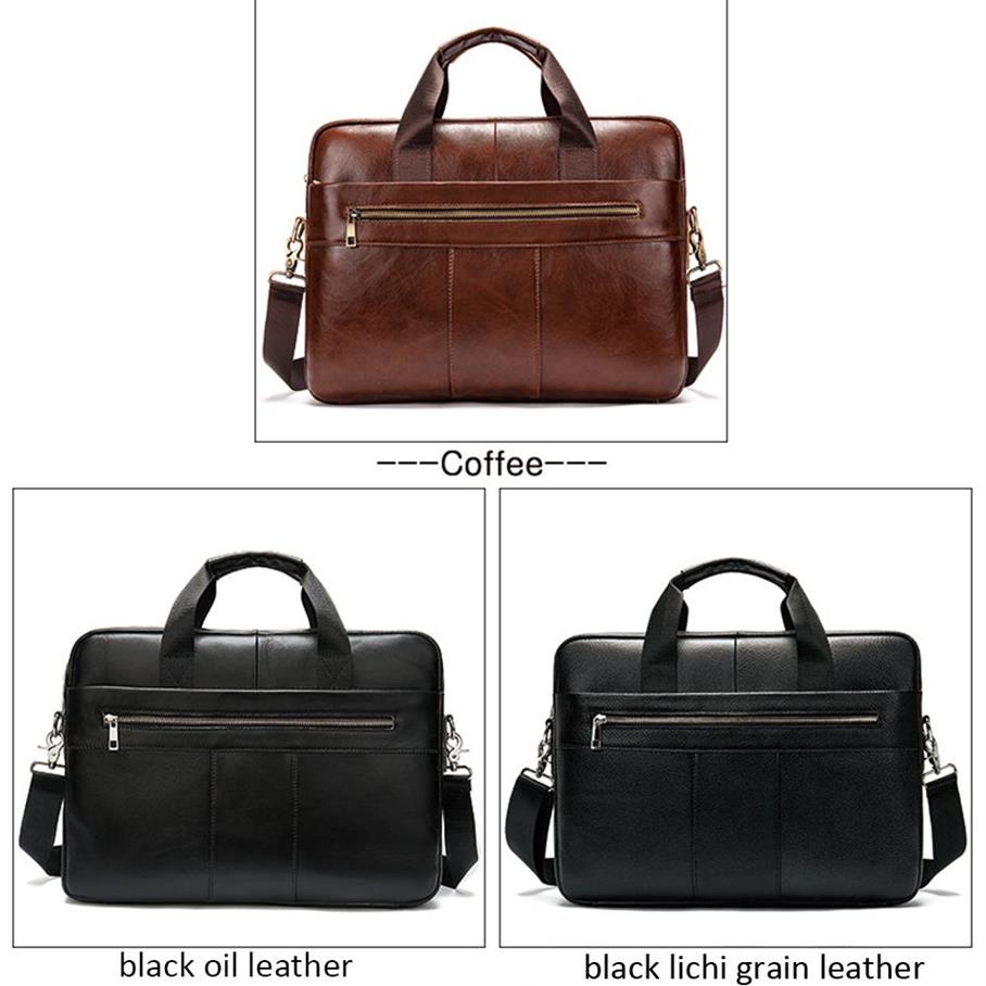 Bag Men Genuine Leather Briefcase High Quality Business Crossbody Messenger Bags Male Laptop Bag Cowhide Briefcase Handbag2477