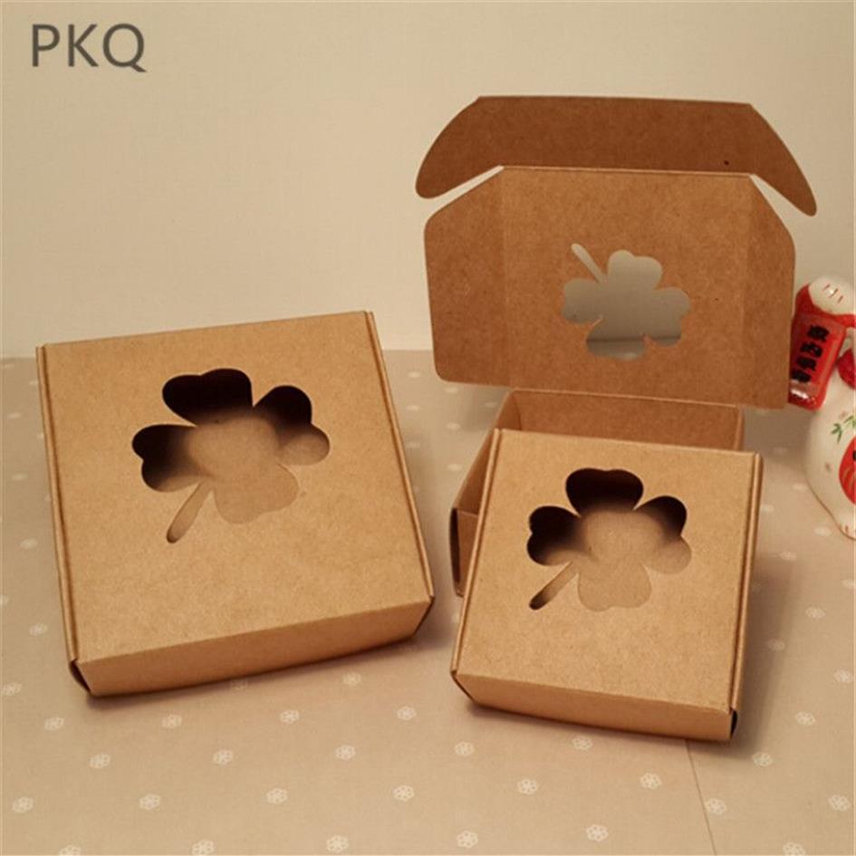 5 pezzi scatola di carta kraft vuota scatola di cartone di carta marrone cartone piccole scatole di imballaggio regalo scatola di caramelle di sapone fatto a mano artigianale 3 dimensioni296R