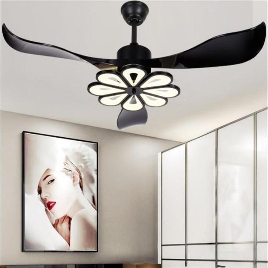 LED LED Modern Ceiling Light Fan Fan Black Ceiling Fans with Lights Home Decorative Room Fan Lamp DC DC CILIING FAN CONTRY MYY243U