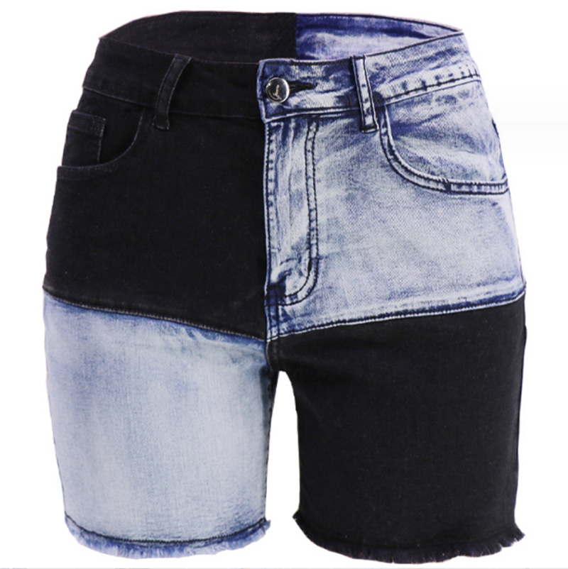 Femmes jeans courts Pannelé taille haute denim pantalon court gland mini pantalon Sexy Vintage de haute qualité livraison gratuite