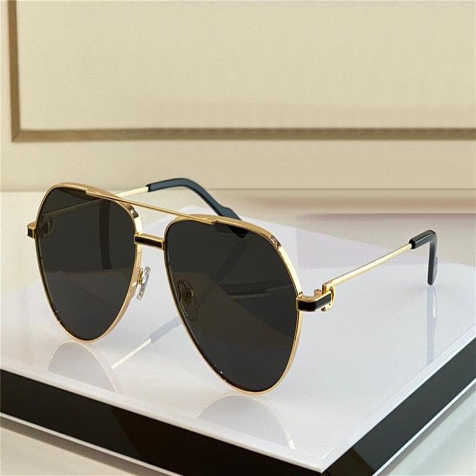 New fashion sunglasses 0334 pilot frame K gold frame popular and simple style versatile outdoor uv400 protection glasses254U