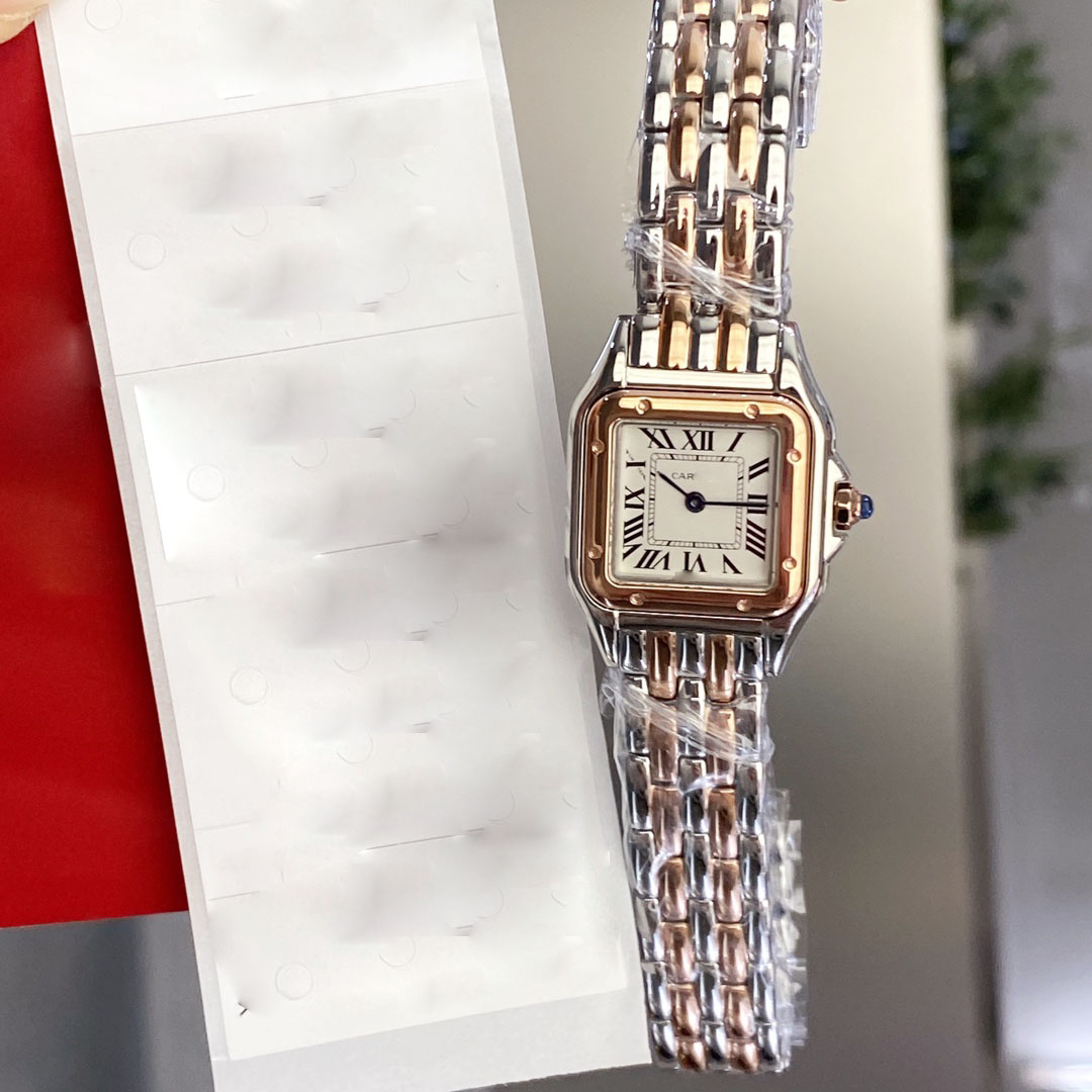 Women's quartz watch with diamond inlaid square surface design Roman digital fashion high quality watch