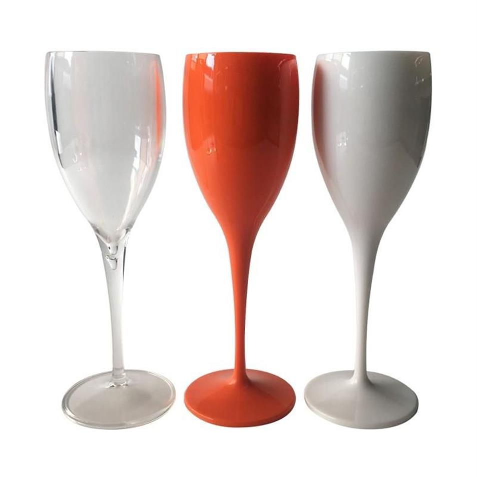 Wegwerp Servies 175ML Plastic Champagne Glas Wijnbar Acryl Transparante Beker Cocktail Cups Feestelijke Feestartikelen Weddi223i