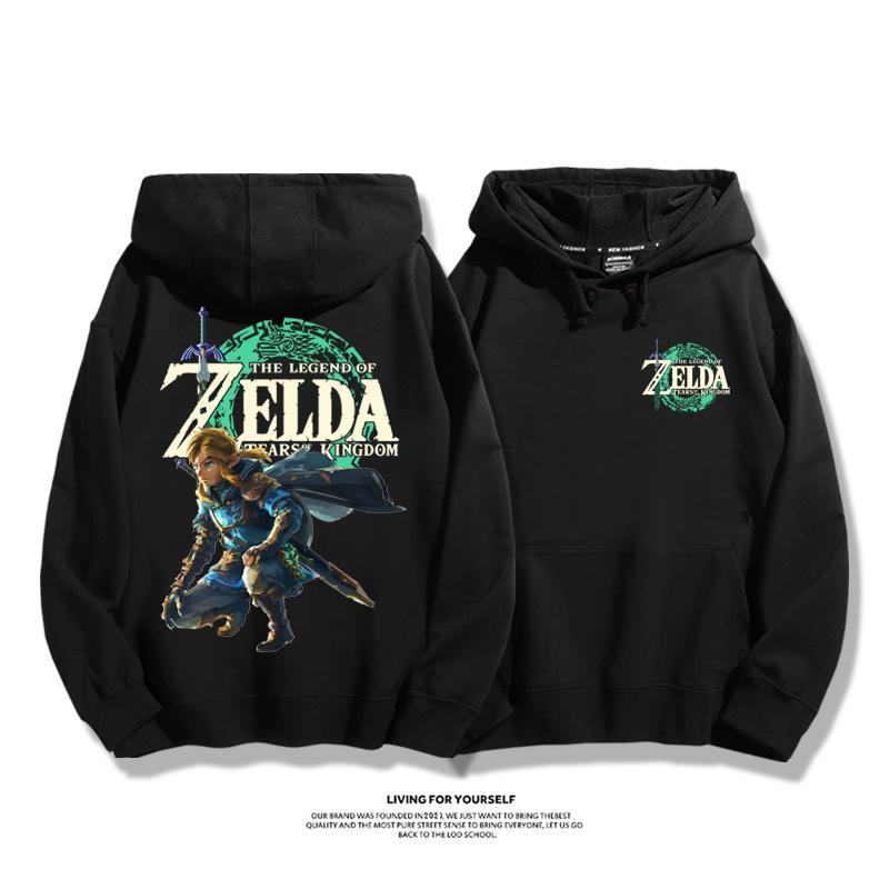 Zelda Efsanesi Krallık Gözyaşları Oyun Çevreselleri Bağlantılar Kapşonlu Sweatshirt Erkek Sonbahar Gevşek Ceket Kadın Gelgit