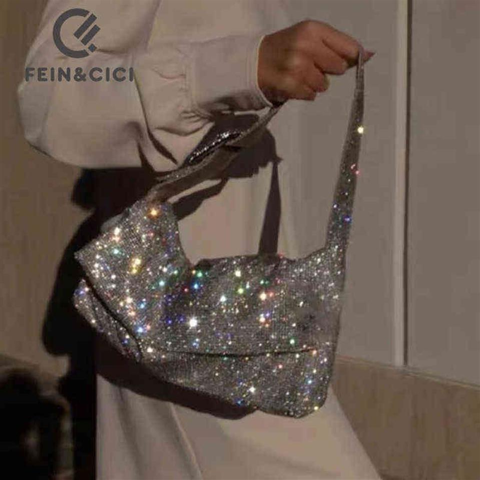 حقائب المساء Vrouwen Avondtasje Sparkly Rhinestone Purse Designer Zachte Riem Handel Bag Party Prom Bruiloft Schoudertas 22342f