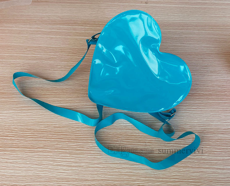 I bambini alla moda amano la borsa a forma di cuore ragazze, borsa a tracolla singola in PVC color caramella, mini portafoglio borse a tracolla bambini Z5920