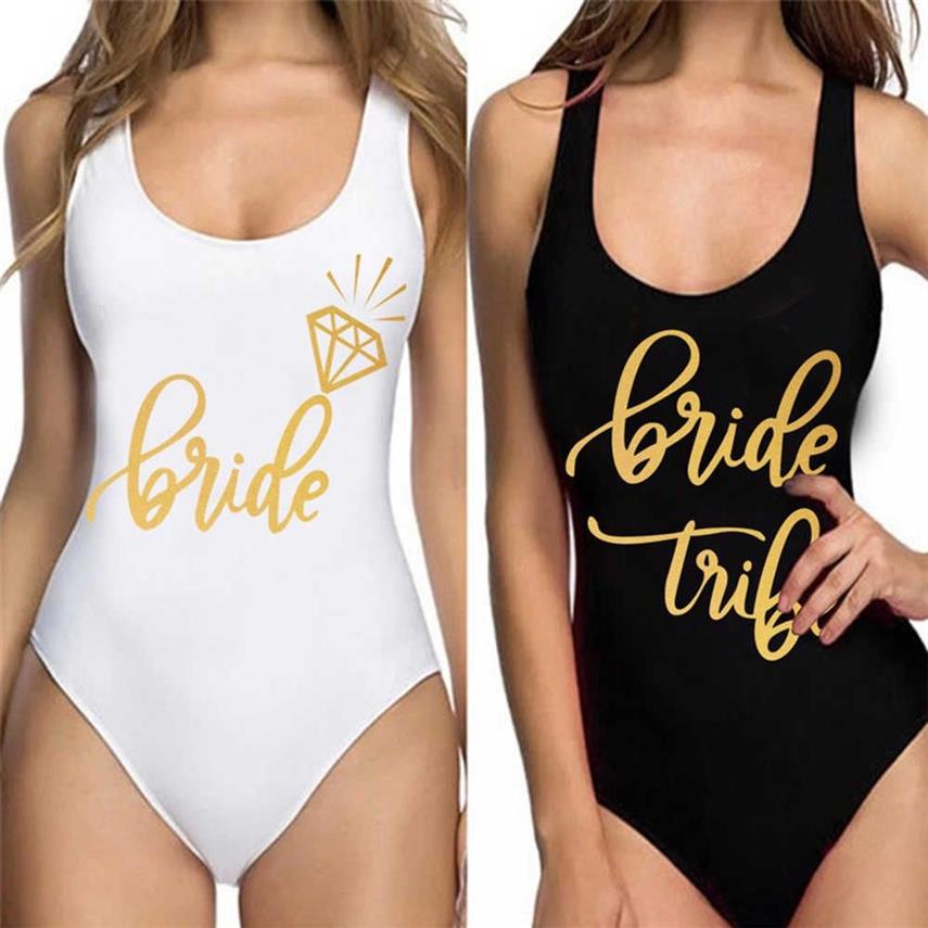 Bachelorette Party Supplies Badeanzug Braut Bride Squad Lady Badeanzug Beachwears Bride To Be Hochzeit Party Dekoration 210610274e