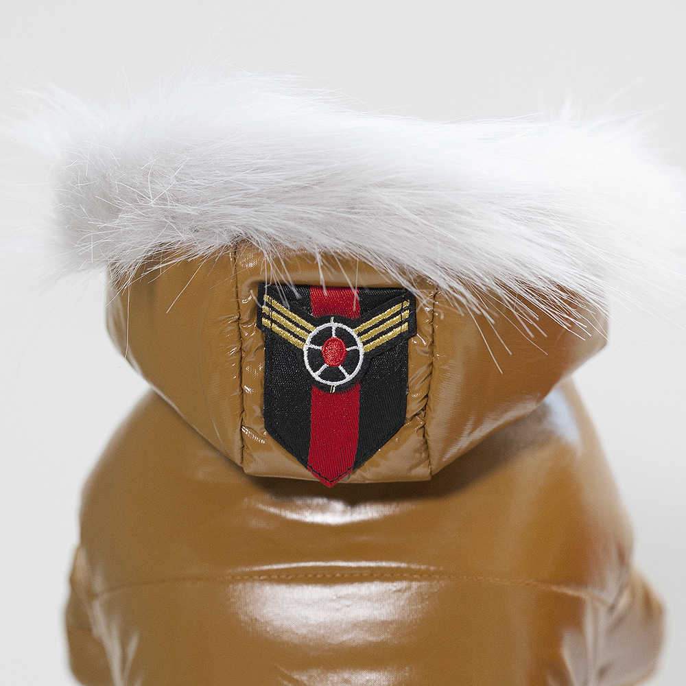 犬のアパレルペット服テディ犬秋と冬の新しい濃厚4脚の綿ジャケット風の雪
