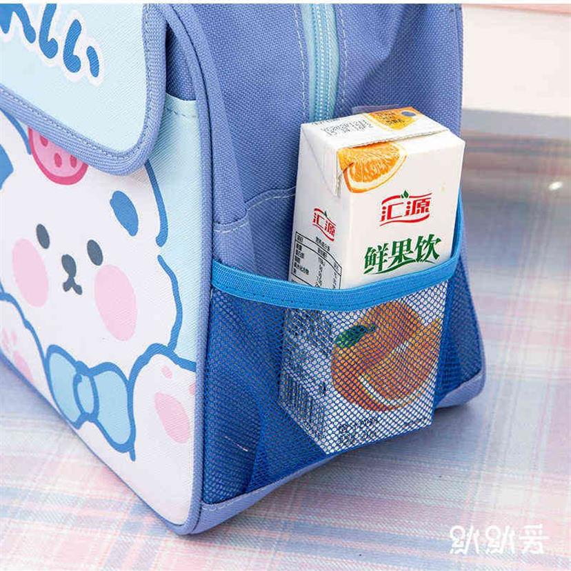 Kawaii sac à déjeuner femmes mignon ours pique-nique voyage thermique petit déjeuner boîte filles école enfant pratique fourre-tout sacs de nourriture 118 211102271D