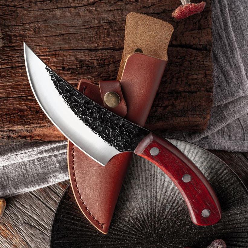 High Carbon Steel Forged Handmade Kitchen Chef LNIFE Sharp Cleaver Slice Boning Paring LNIFE Outdoor Camping LNIFE Cooking Tool Wi269U