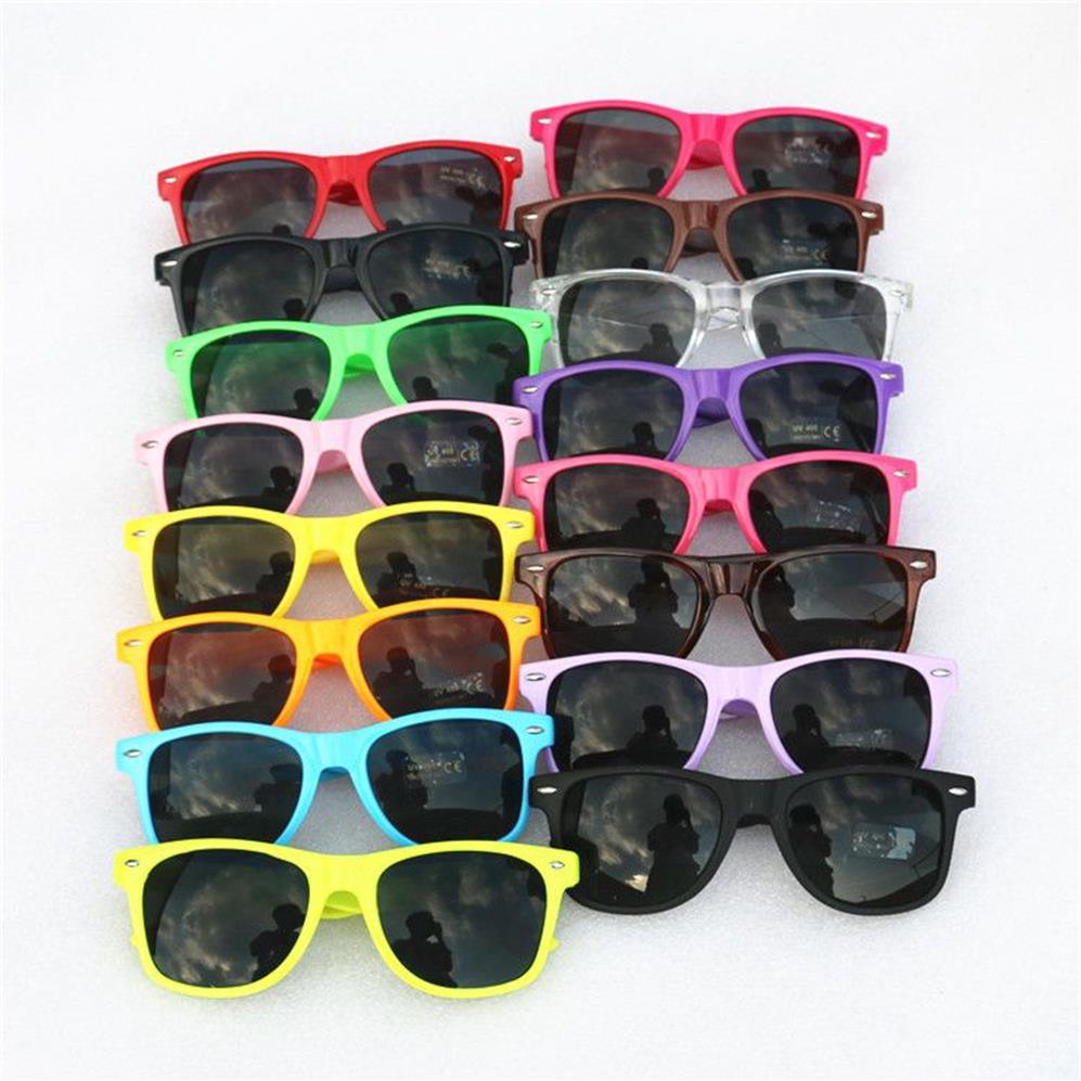 20 개 PCS 로트 멀티 컬러 남성 클래식 선글라스 여성 및 남성 해변 태양 안경 어린이 선글라스 UV400 Square Style207I