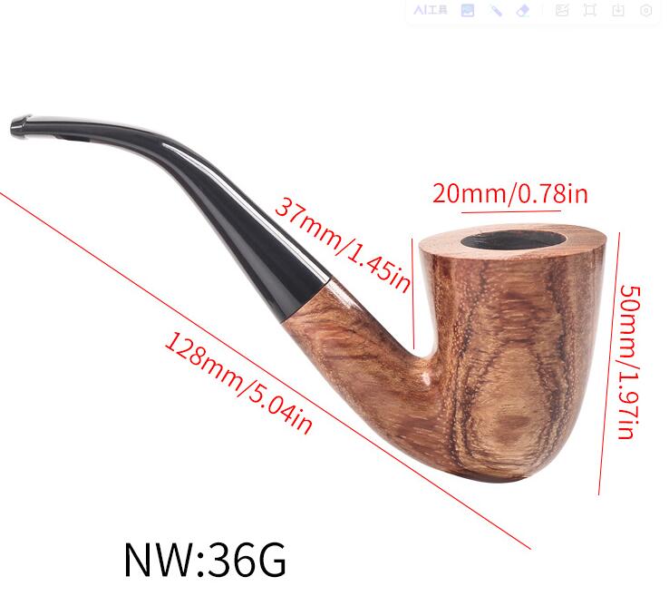 latest Solid Wood Hand Smoking Wooden Cigarette Pipe Cigar tobacco Herbal Filter Pipes Bowl Accessories Tool Tube Oil Rigs