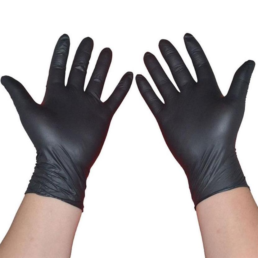 Одноразовые перчатки 10 шт. черные латексные садовые для уборки дома резиновые для общественного питания Tattoo245n