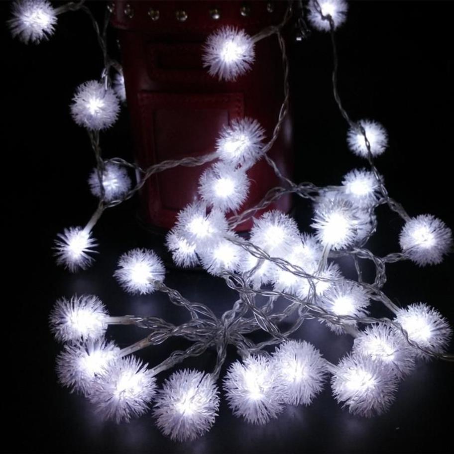 YIYANG LED Snowball String Lights 10M 100 Snow Flakes Christmas Light Holiday Wedding Party Decoration Lightings 110V 220V US EU291d