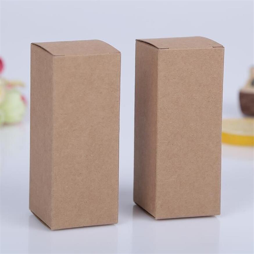 100st White Black Kraft Paper Packaging Box Droper Bottle Cosmetics Party Presentkartonger Rör 10 ml 20 ml 30 ml 50 ml 100 ml290U