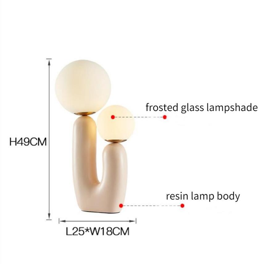 テーブルランプアメリカのクリエイティブフィンガーサボテンシェイプ樹脂ランプベッドルームリビングルームの装飾学習照明器具G9 Bulb2796