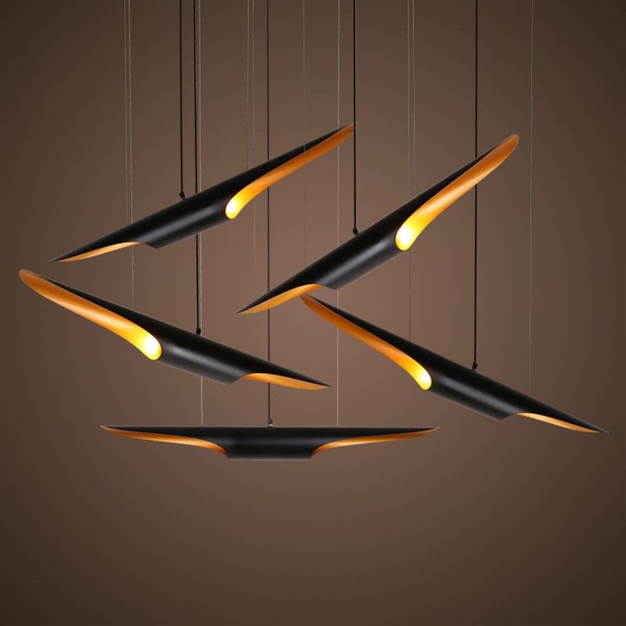 Трубчатый подвесной светильник в скандинавском стиле, черный алюминиевый подвесной светильник для гостиной, бара, магазина, ресторана, декоративная подвесная лампа150I