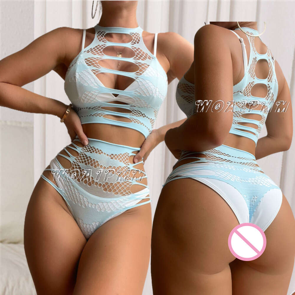 Intimo sexy trasparente donna 18 stili Rete da pesca di alta qualità Costume stretto da donna Costume in rete erotica sexy