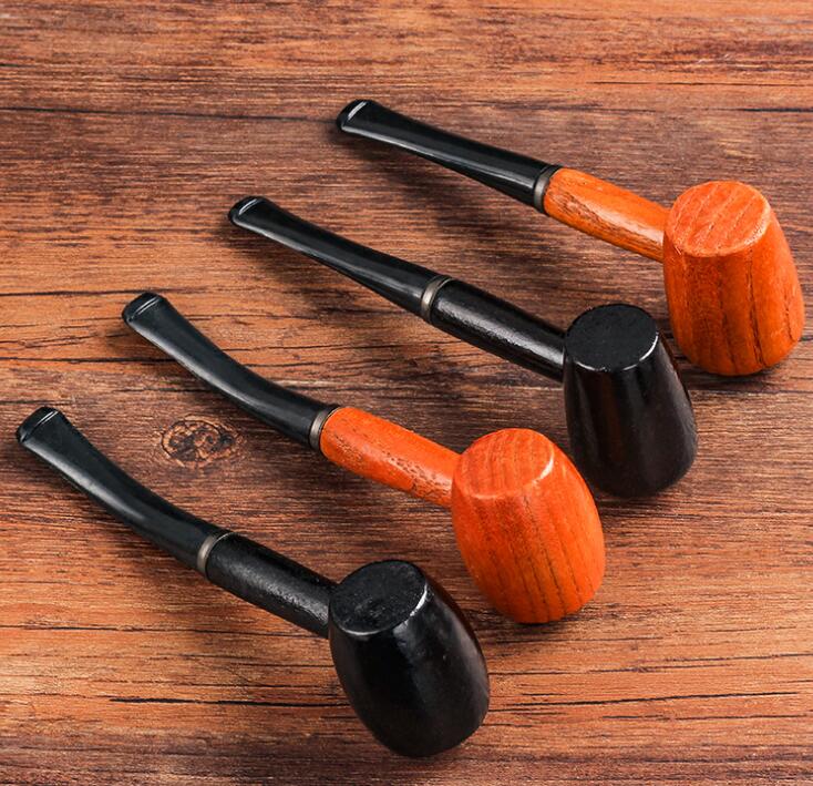 Latest Solid Wood Hand Smoking Pipe 7 Styles Round Herb Tobacco Hammer Spoon Cigarette Pipes Tools Accessories Oil Rigs