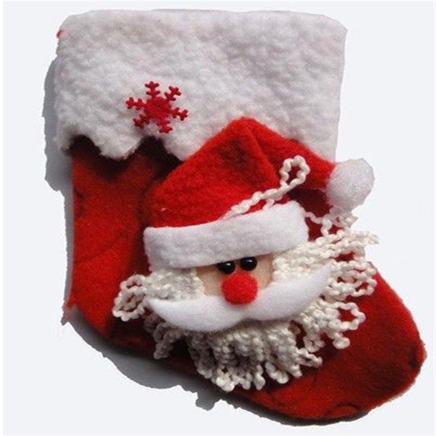 Santa Claus Gift Snowman Christmas Stocking med 30 Small Pocket Christmull Decoration Socks344y