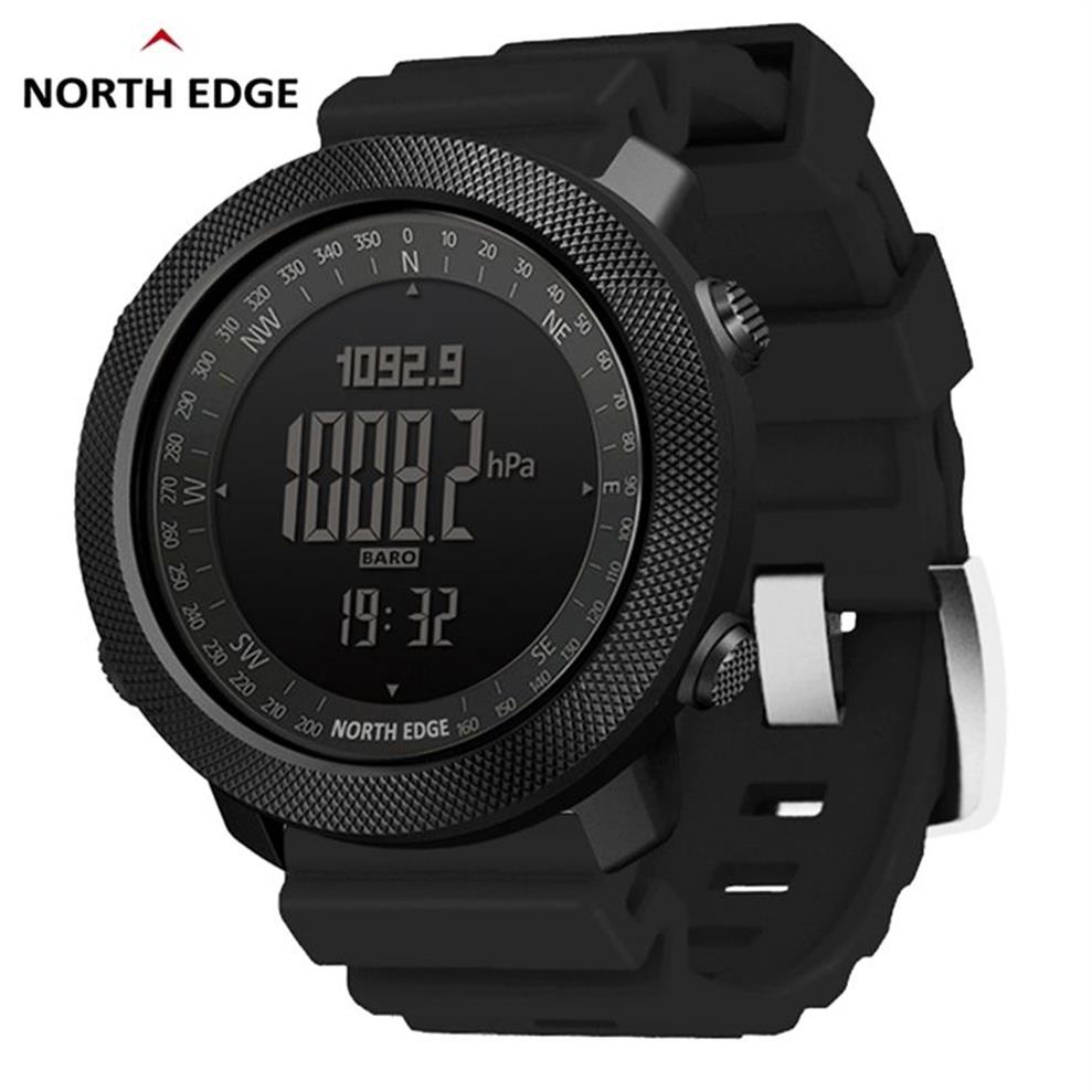 NORTH EDGE Altimeter Barometer Compass Men Digital Watches Sports Running Clock Climbing Hiking Wristwatches Waterproof 50M 220421193i