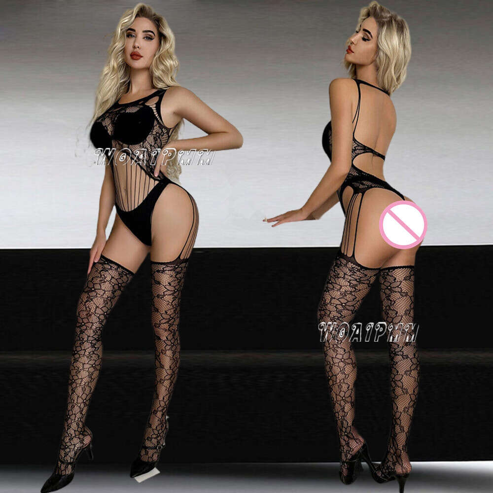 18 stijlen damesondergoed visnet full body kousen kostuum dames erotische mesh transparante jumpsuit zijden panty lingerie sexy