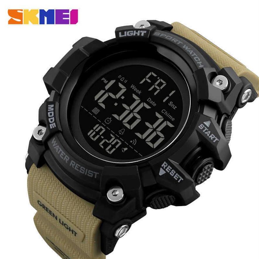 Skmei 5Bar Waterproof 2 -Time Sport Watch Stopwatch odliczanie męskich zegarków cyfrowych miękki zegar dla mężczyzn hombre 1384 g1022256s