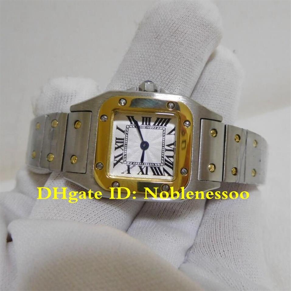 I Original Box Lady W20012C4 Yellow Gold Watch Quartz Roman Siffror Rostfritt stålarmband Kvinnor Watches Wristwatch Ladies WOM318I