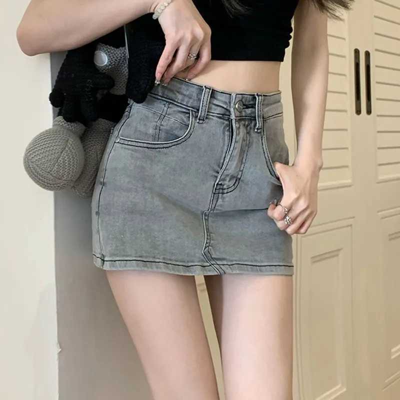 Skirts Xpqbb sexy hot chicken bun Hip Skirts womens Korean slim high waisted Bodycon mini tight fitting womens summer anti glare short skirtL2429