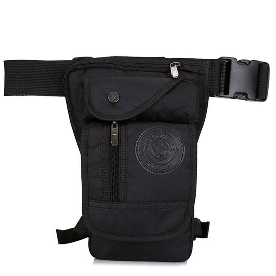 Men Sac à jambe de goutte en nylon étanche en nylon Fanny Pack de cuisse de cuisse de cuisse de la courroie de la cuisse militaire Micorcycle