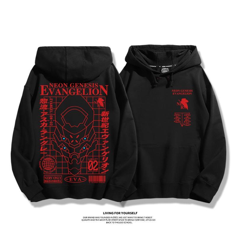 Eva nº 2 Asuka com o mesmo moletom com capuz Evangelion Genesis Evangelion jaqueta de anime co-branded outono e inverno masculino