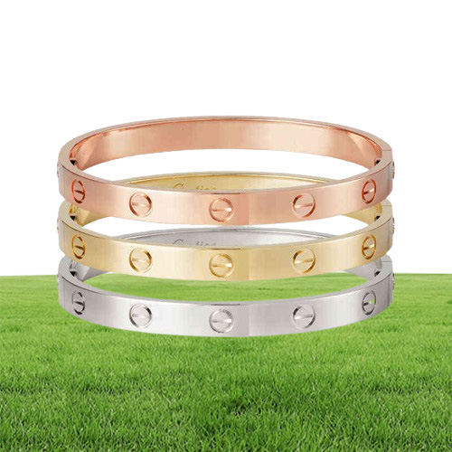 Avec boîte à cadeaux Top S Bangles Brangles de bracelet en acier en acier titane Titanium CZ Bracelet tournevis 4692848