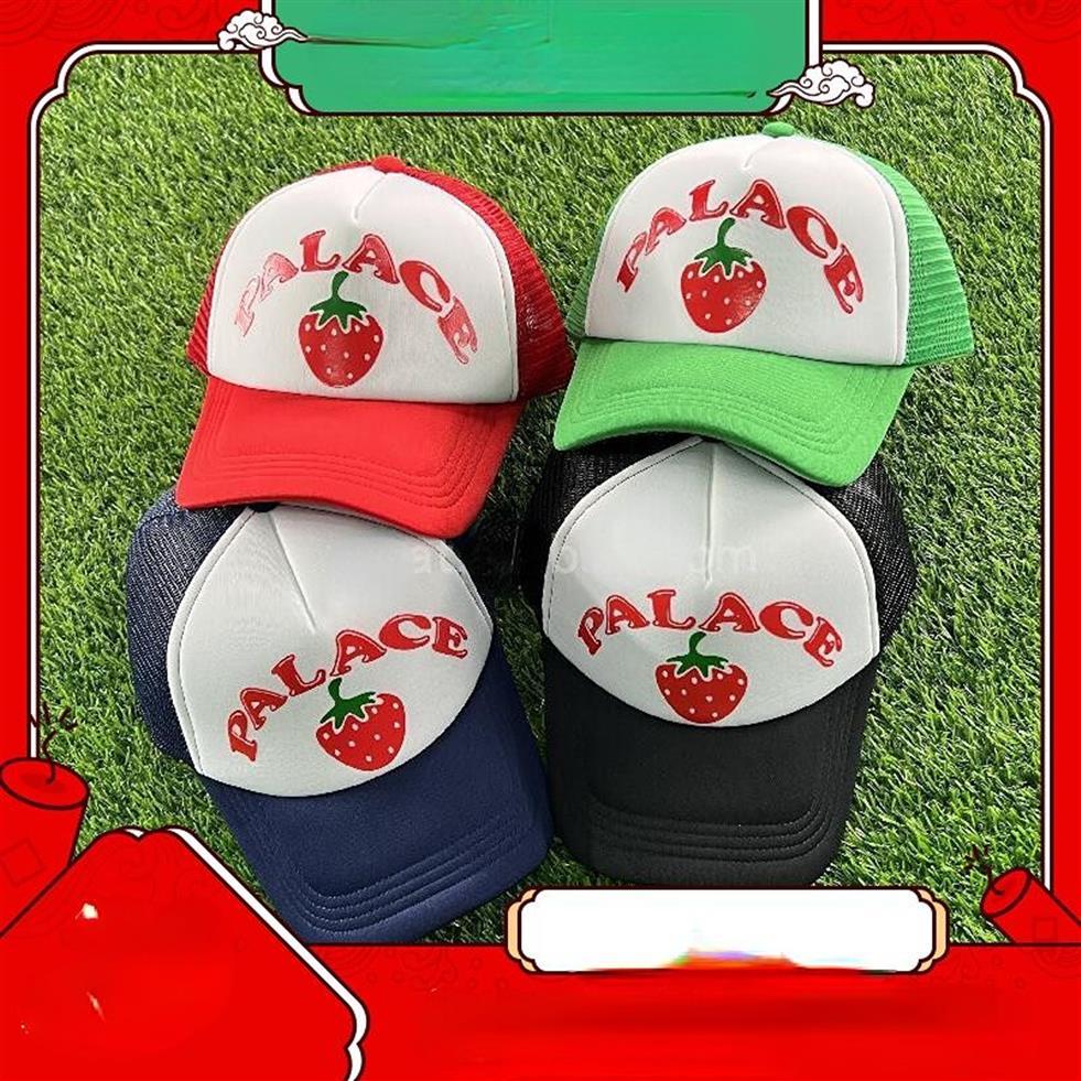 Casquettes de boule de mode pour hommes tendance grande circonférence de la tête Palace fraise camionneur Hat239j